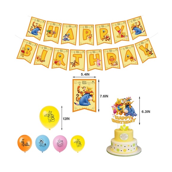 Party Supplies Winnie The Pooh Birthday Party Decorations 46pcs M 632a4535acf4620bdbbe1d84 